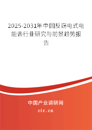 2025-2031年中國(guó)反竊電式電能表行業(yè)研究與前景趨勢(shì)報(bào)告