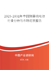 2025-2031年中國割草機(jī)電池行業(yè)分析與市場前景報(bào)告