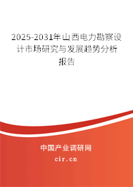 2025-2031年山西電力勘察設(shè)計市場研究與發(fā)展趨勢分析報告