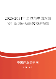 2025-2031年全球與中國雙硫侖行業(yè)調(diào)研及趨勢預測報告