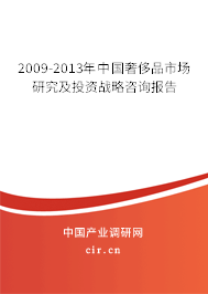 2009-2013年中國(guó)奢侈品市場(chǎng)研究及投資戰(zhàn)略咨詢報(bào)告