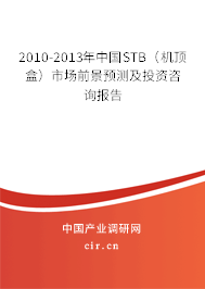 2010-2013年中國STB（機(jī)頂盒）市場(chǎng)前景預(yù)測(cè)及投資咨詢報(bào)告