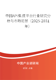 中國API集成平臺行業(yè)研究分析與市場前景（2025-2031年）