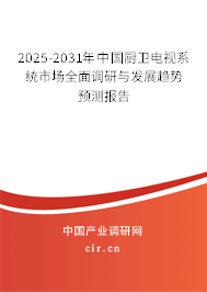 2025-2031年中國廚衛(wèi)電視系統(tǒng)市場全面調(diào)研與發(fā)展趨勢預(yù)測報告