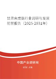 甘肅合成氨行業(yè)調(diào)研與發(fā)展前景報(bào)告（2025-2031年）