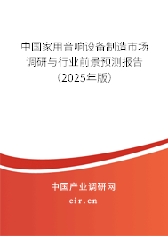 中國家用音響設(shè)備制造市場調(diào)研與行業(yè)前景預(yù)測報告（2025年版）