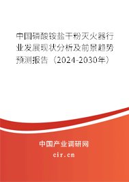 中國(guó)磷酸銨鹽干粉滅火器行業(yè)發(fā)展現(xiàn)狀分析及前景趨勢(shì)預(yù)測(cè)報(bào)告（2024-2030年）