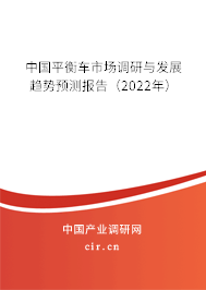 中國平衡車市場調(diào)研與發(fā)展趨勢預(yù)測報告（2022年）