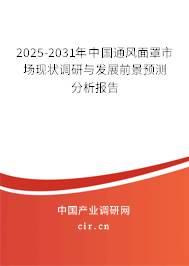 2025-2031年中國通風面罩市場現(xiàn)狀調研與發(fā)展前景預測分析報告
