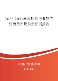 2025-2031年電暖毯行業(yè)研究分析及市場(chǎng)前景預(yù)測(cè)報(bào)告
