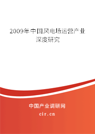 2009年中國風(fēng)電場運營產(chǎn)業(yè)深度研究