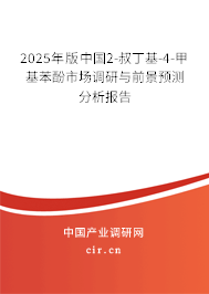 2025年版中國(guó)2-叔丁基-4-甲基苯酚市場(chǎng)調(diào)研與前景預(yù)測(cè)分析報(bào)告