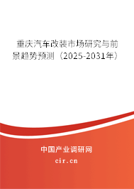 重慶汽車改裝市場研究與前景趨勢預(yù)測（2025-2031年）