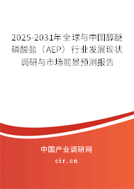 2025-2031年全球與中國醇醚磷酸鹽（AEP）行業(yè)發(fā)展現(xiàn)狀調研與市場前景預測報告