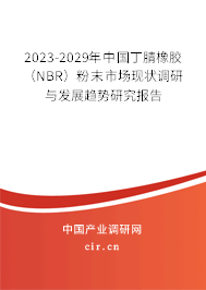 2023-2029年中國丁腈橡膠（NBR）粉末市場現(xiàn)狀調(diào)研與發(fā)展趨勢研究報告