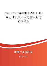 2025-2031年中國防水LED燈帶行業(yè)發(fā)展研究與前景趨勢預(yù)測報告