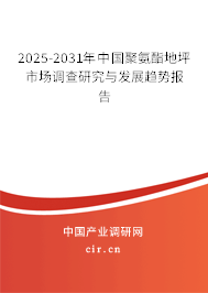 2025-2031年中國聚氨酯地坪市場調(diào)查研究與發(fā)展趨勢報告