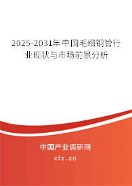2025-2031年中國毛細銅管行業(yè)現(xiàn)狀與市場前景分析