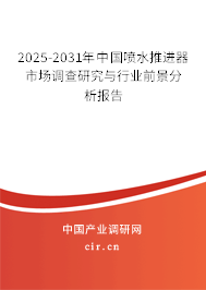 2025-2031年中國噴水推進(jìn)器市場調(diào)查研究與行業(yè)前景分析報(bào)告