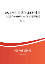 2025年中國鐵路機車行業(yè)現(xiàn)狀研究分析與市場前景預測報告