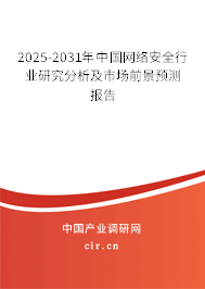 2025-2031年中國網(wǎng)絡安全行業(yè)研究分析及市場前景預測報告
