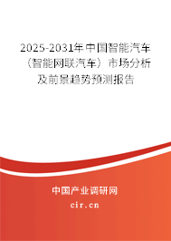 2025-2031年中國智能汽車（智能網(wǎng)聯(lián)汽車）市場分析及前景趨勢預(yù)測報告