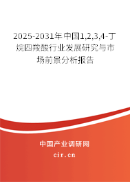 2025-2031年中國1,2,3,4-丁烷四羧酸行業(yè)發(fā)展研究與市場(chǎng)前景分析報(bào)告