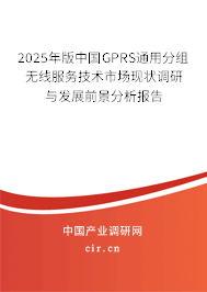 2025年版中國GPRS通用分組無線服務(wù)技術(shù)市場現(xiàn)狀調(diào)研與發(fā)展前景分析報(bào)告