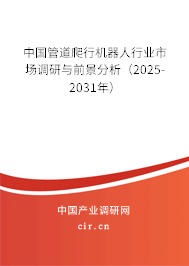 中國管道爬行機(jī)器人行業(yè)市場調(diào)研與前景分析（2025-2031年）