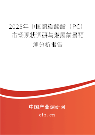2025年中國聚碳酸酯（PC）市場現(xiàn)狀調研與發(fā)展前景預測分析報告