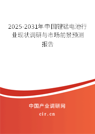2025-2031年中國鋰錳電池行業(yè)現(xiàn)狀調(diào)研與市場前景預(yù)測報(bào)告