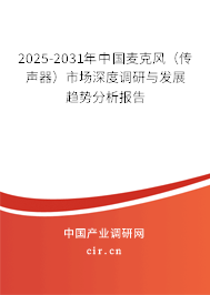2025-2031年中國麥克風（傳聲器）市場深度調(diào)研與發(fā)展趨勢分析報告