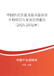 中國熱式質(zhì)量流量測量裝置市場研究與發(fā)展前景報(bào)告（2025-2031年）