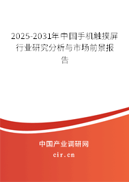 2025-2031年中國(guó)手機(jī)觸摸屏行業(yè)研究分析與市場(chǎng)前景報(bào)告