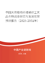 中國天然植物纖維編織工藝品市場調(diào)查研究與發(fā)展前景預測報告（2025-2031年）