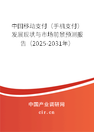中國移動支付（手機支付）發(fā)展現(xiàn)狀與市場前景預測報告（2025-2031年）