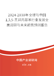 2024-2030年全球與中國(guó)1,3,5-三異丙基苯行業(yè)發(fā)展全面調(diào)研與未來(lái)趨勢(shì)預(yù)測(cè)報(bào)告