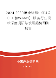 2024-2030年全球與中國4G（LTE和WiMax）服務(wù)行業(yè)現(xiàn)狀深度調(diào)研與發(fā)展趨勢預(yù)測報告