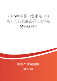 2025年中國白色家電（白電）行業(yè)發(fā)展調(diào)研與市場前景分析報告