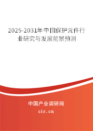 2025-2031年中國(guó)保護(hù)元件行業(yè)研究與發(fā)展前景預(yù)測(cè)