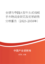 全球與中國大型牛頭式機(jī)械手市場調(diào)查研究及前景趨勢分析報(bào)告（2025-2030年）