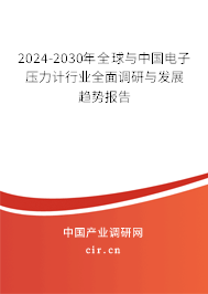 2024-2030年全球與中國電子壓力計(jì)行業(yè)全面調(diào)研與發(fā)展趨勢(shì)報(bào)告