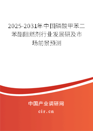2025-2031年中國磷酸甲苯二苯酯阻燃劑行業(yè)發(fā)展研及市場前景預(yù)測