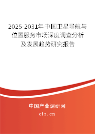 2025-2031年中國(guó)衛(wèi)星導(dǎo)航與位置服務(wù)市場(chǎng)深度調(diào)查分析及發(fā)展趨勢(shì)研究報(bào)告