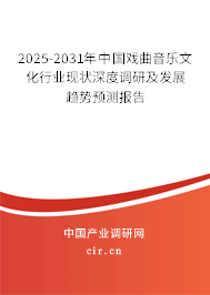 2025-2031年中國(guó)戲曲音樂(lè)文化行業(yè)現(xiàn)狀深度調(diào)研及發(fā)展趨勢(shì)預(yù)測(cè)報(bào)告