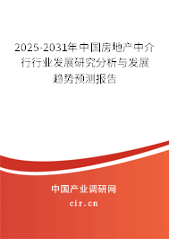 2025-2031年中國(guó)房地產(chǎn)中介行行業(yè)發(fā)展研究分析與發(fā)展趨勢(shì)預(yù)測(cè)報(bào)告
