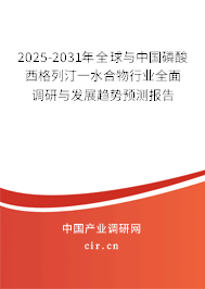 2025-2031年全球與中國磷酸西格列汀一水合物行業(yè)全面調(diào)研與發(fā)展趨勢預(yù)測報(bào)告