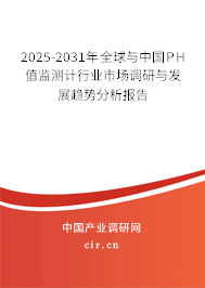 2025-2031年全球與中國PH值監(jiān)測計行業(yè)市場調(diào)研與發(fā)展趨勢分析報告