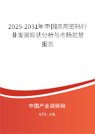 2025-2031年中國(guó)商用密碼行業(yè)發(fā)展現(xiàn)狀分析與市場(chǎng)前景報(bào)告