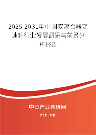 2025-2031年中國(guó)雙離合器變速箱行業(yè)發(fā)展調(diào)研與前景分析報(bào)告
